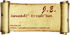 Januskó Erzsébet névjegykártya